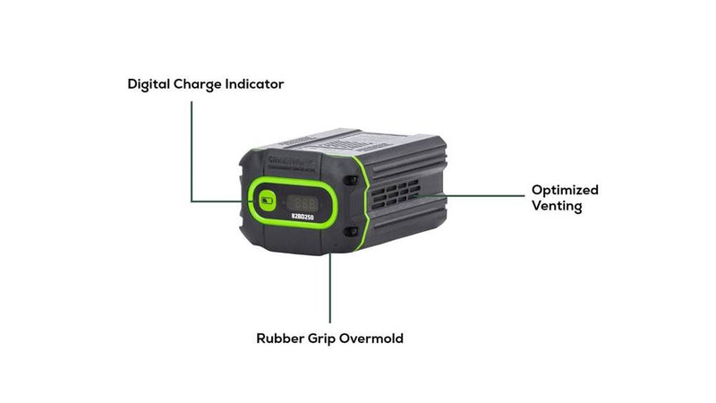 Greenworks 82V 2.5Ah Battery with Bluetooth and Digital Readout (82BD250)